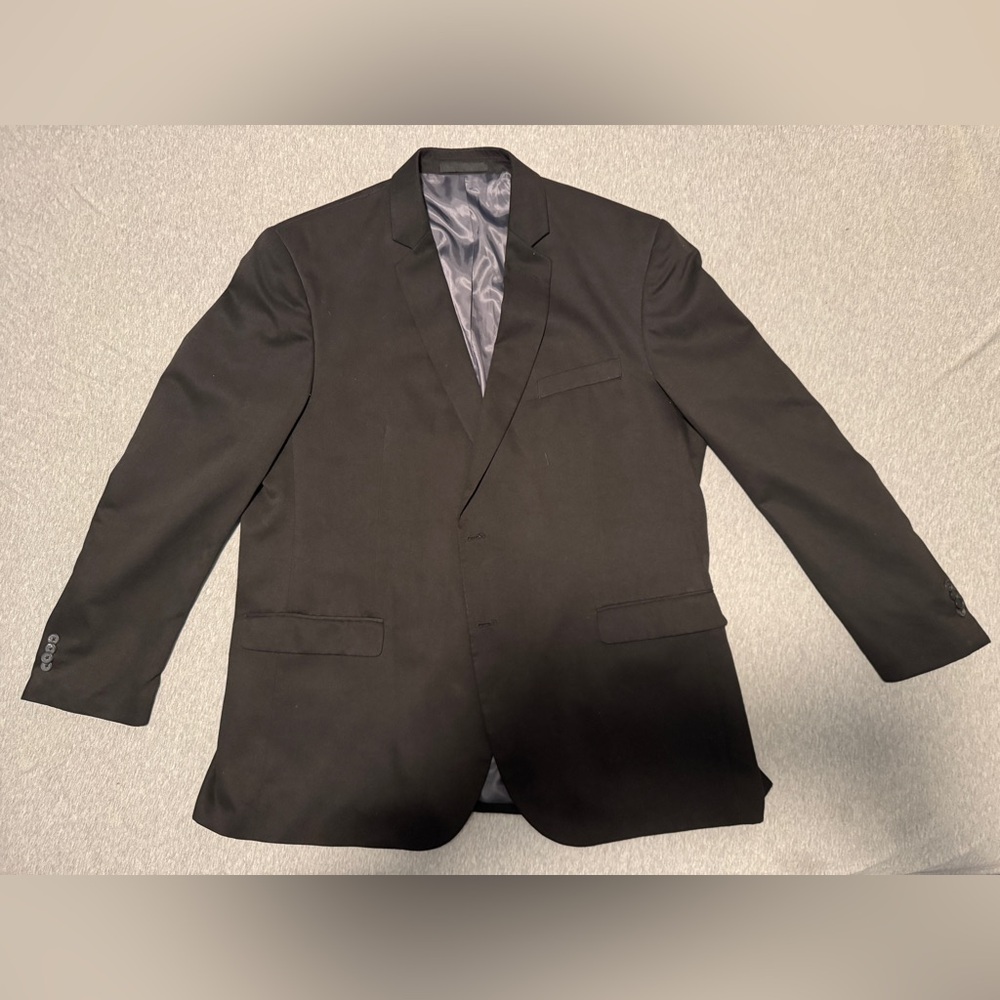 Kenneth Cole New York Sleek Black Men's Blazer 50L, New York Skyline on Back
